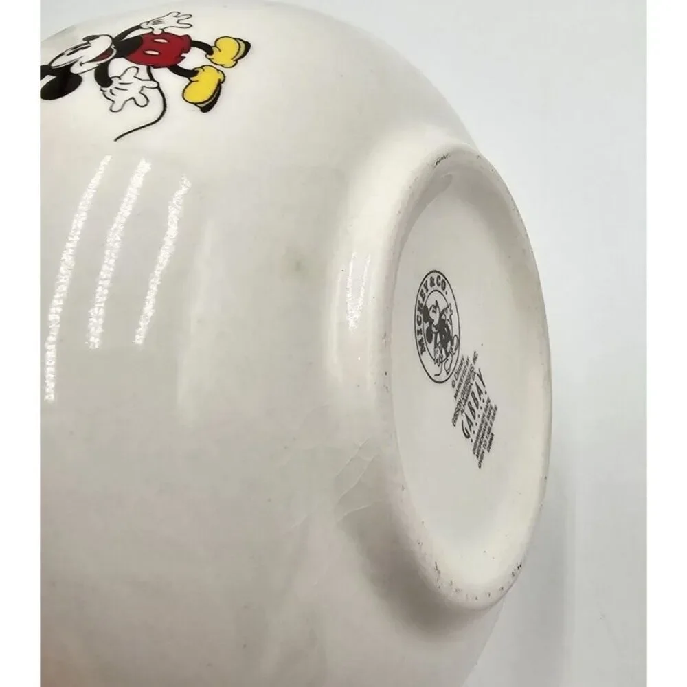 Vtg Disney Mickey & Co Plate Bowl & Mug SET  Gabbay Gibson *Slight Rough‎ Spot*